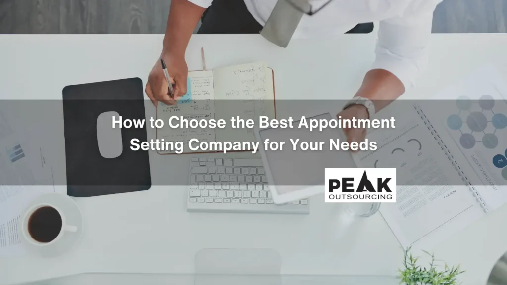 how to choose the best appointment setting company for your needs, appointment setter taking notes from an appointment