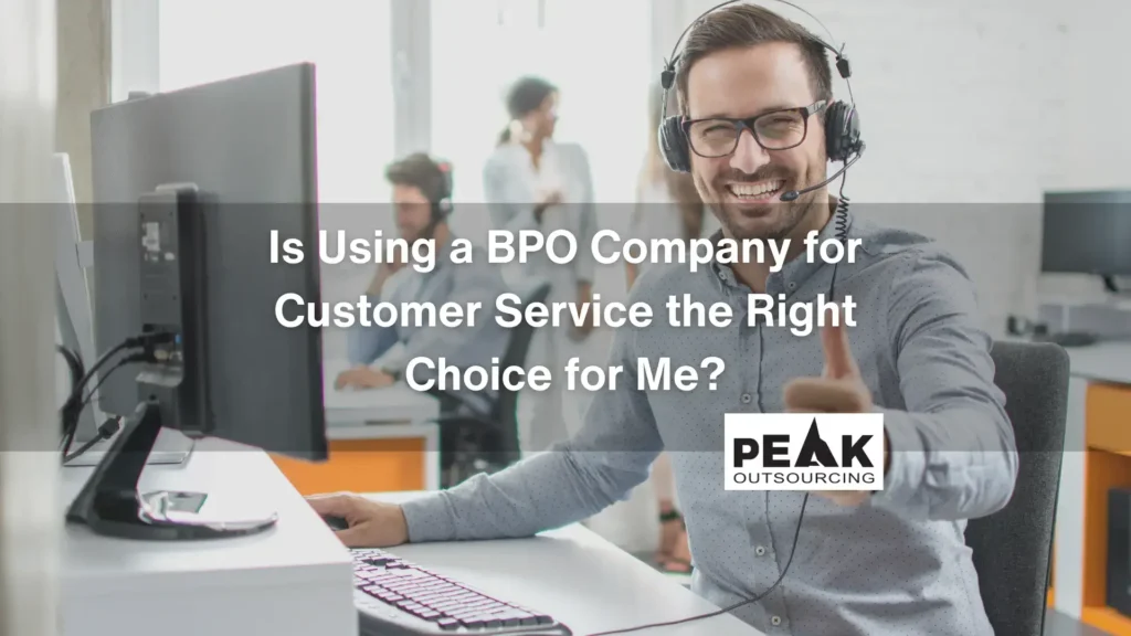 Is Using a BPO Company for Customer Service the Right Choice for Me, customer service specialist smiling with a thumbs up while working