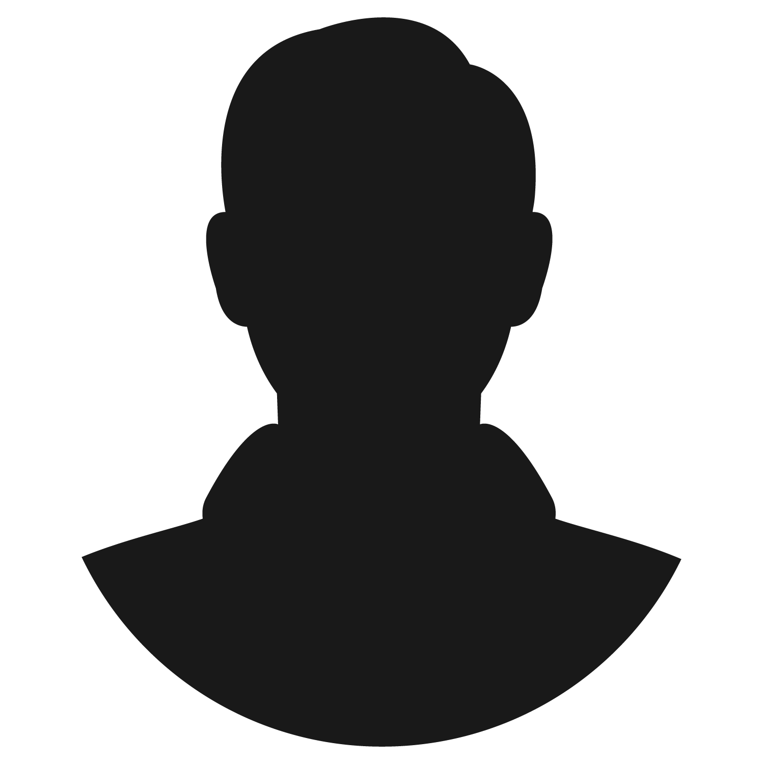 A silhouette of a male, typically used as a placeholder for a profile picture or avatar