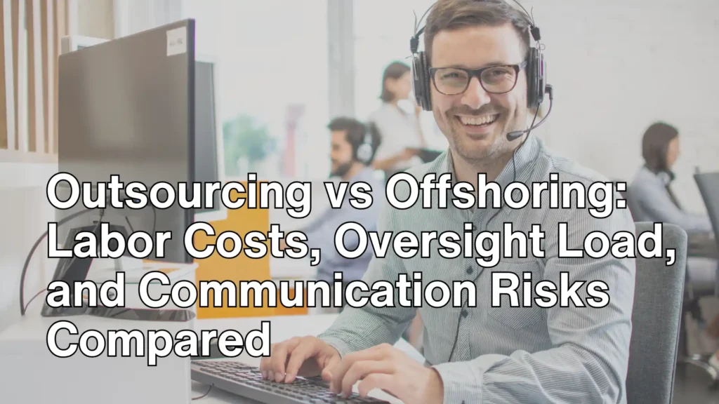 Outsourcing vs Offshoring_ Labor Costs, Oversight Load, and Communication Risks Compared Image