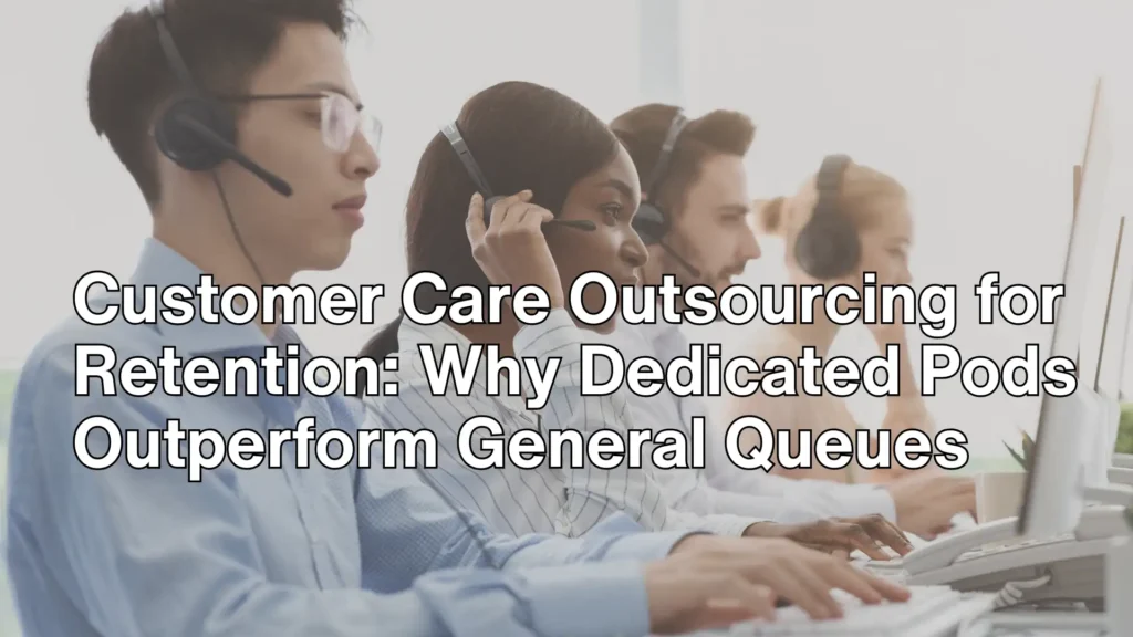Customer Care Outsourcing for Retention_ Why Dedicated Pods Outperform General Queues Image